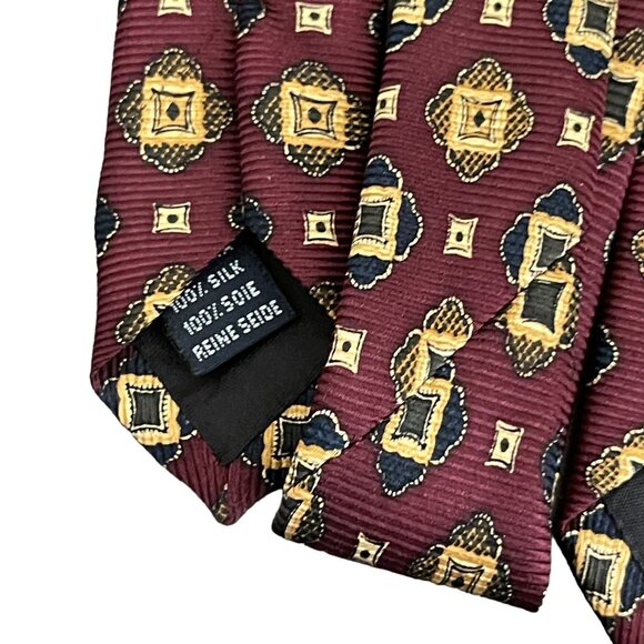 Harold Powell Geometric/Plaid Design 100% Silk Necktie Lot Of 2 - Picture 5 of 5